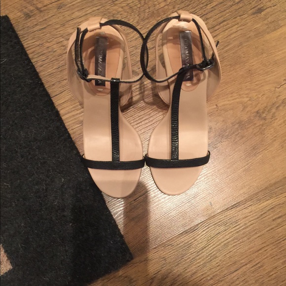 BCBG leather high heel T strap sandals **SOLD** - Picture 2 of 4